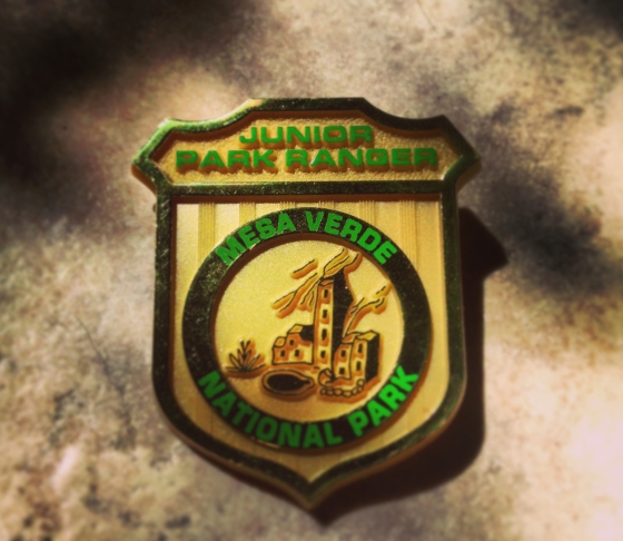Junior Ranger badge from Mesa Verde. Photo by Branaman Photography